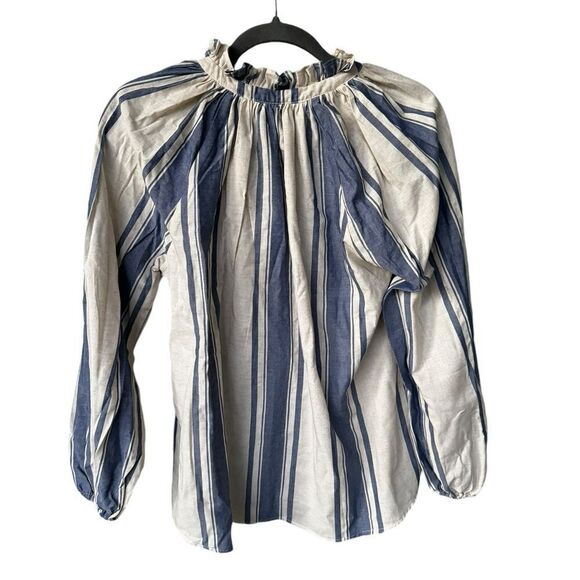 Natalie Martin Penny Blouse French stripe blue S NWT - Picture 4 of 7